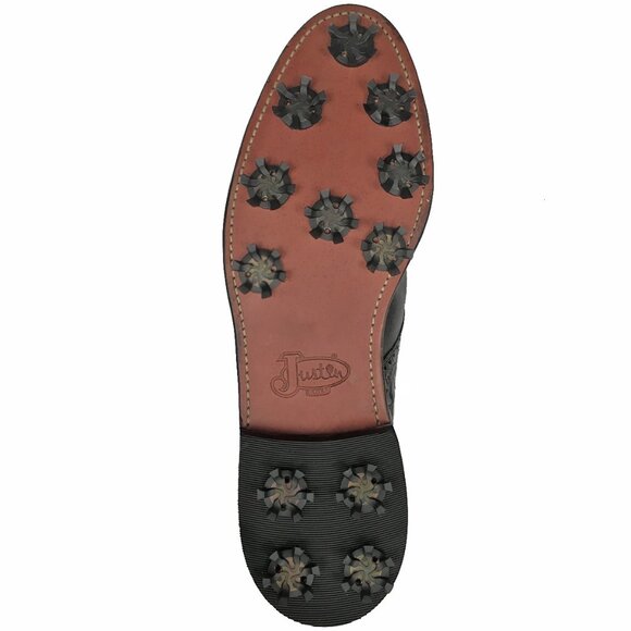NEW $550 Justin Boots Golf Shoes!  8.5 W  Black  Handcrafted Alligator & Leather main image 3